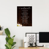 Pompoen Zonnebloem Herfst Bruiloft Programma Bord Poster (Thuiskantoor)