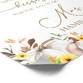 Pompoen Zonnebloem Hoeveel Kussen Teken Poster (Hoek)