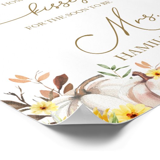 Pompoen Zonnebloem Hoeveel Kussen Teken Poster (Hoek)