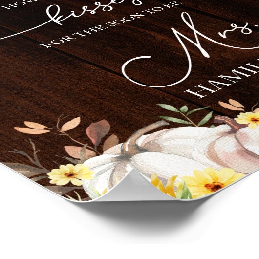 Pompoen Zonnebloem Hoeveel Kussen Teken Poster (Hoek)