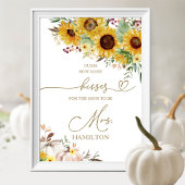 Pompoen Zonnebloem Hoeveel Kussen Teken Poster