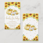 Pompoen Zonnebloem Olifant Douche Boeken voor Baby Informatiekaartje (Voorkant / Achterkant)