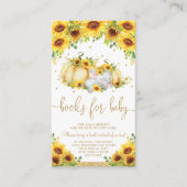 Pompoen Zonnebloem Olifant Douche Boeken voor Baby Informatiekaartje (Voorkant)