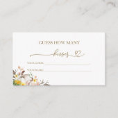 Pompoen Zonnebloem Vrijgezellenfeest Hoeveel Kusje Informatiekaartje (Voorkant)