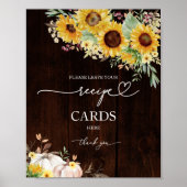 Pompoen Zonnebloem Vrijgezellenfeest Recept Kaart  Poster (Voorkant)