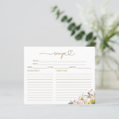 Pompoen Zonnebloem Vrijgezellenfeest Recept Kaarte (Staand voorkant)