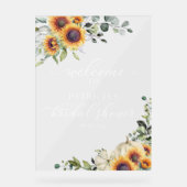 Pompoen Zonnebloemen Herfst Vrijgezellenfeest Welk Acryl Bord (Voorkant)