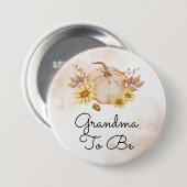 Pompoen Zonnebloemen Oma om Baby shower te zijn Ronde Button 7,6 Cm (Voorkant /achterkant)