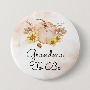 Pompoen Zonnebloemen Oma om Baby shower te zijn Ronde Button 7,6 Cm