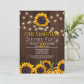 Pompoen Zonnebloemen Rustieke Schuur Hout Vriendsc Kaart (Staand voorkant)