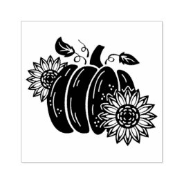 Pompoen Zonnebloemen Schattige Herfst Festival Her Rubberstempel
