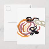 Pompoen Zonsondergang Herfst cute Briefkaart (Voorkant / Achterkant)