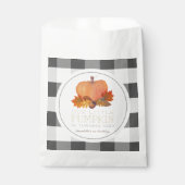 Pompoen Zwart Buffel Checks Verjaardag Favor Bag Bedankzakje (Voorkant)