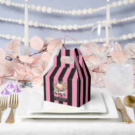 Pompoen Zwart Roze Bloemen Truck Baby shower Bedankdoosjes