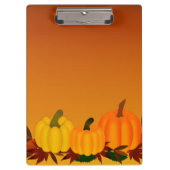 Pompoenachtergrond Modern Elegant Klembord (Voorkant)