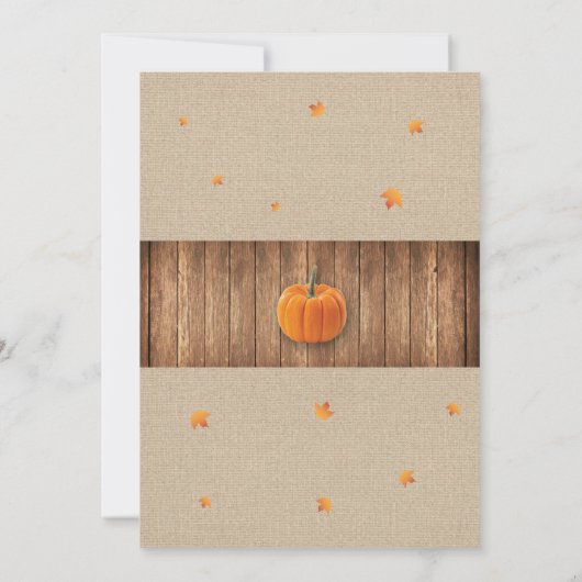 PompoenBaby shower Het is tweeling-partij-hout Kaart (Achterkant)