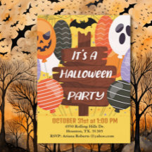 Pompoenballonnen Het is een Halloweenfeest