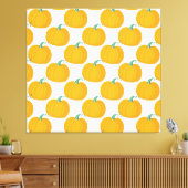Pompoenbedel: handgetekend patroon. canvas afdruk (Insitu (Woonkamer))