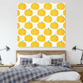Pompoenbedel: handgetekend patroon. canvas afdruk (Insitu (Slaapkamer))
