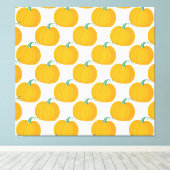 Pompoenbedel: handgetekend patroon. canvas afdruk (Insitu (Houten vloer))