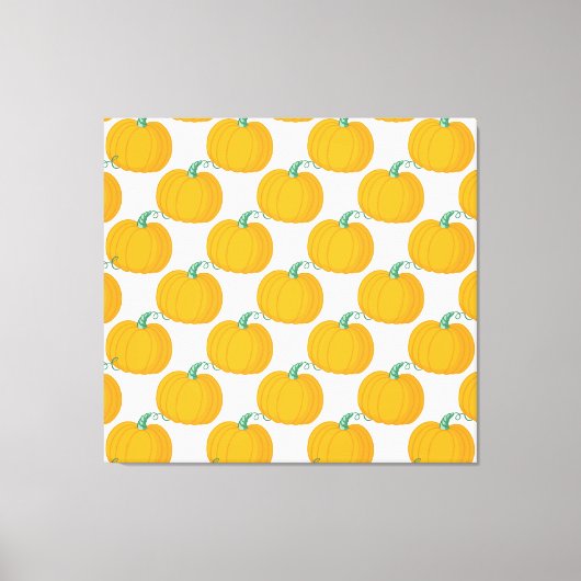 Pompoenbedel: handgetekend patroon. canvas afdruk (Voorkant)