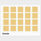 Pompoenbedel: handgetekend patroon. vierkante sticker (Vel)