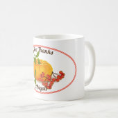 Pompoenbessen en groene bladeren Thanksgiving herf Koffiemok (Voorkant rechts)