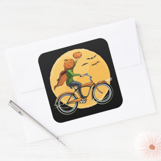 Pompoenbevalling Vierkante Sticker (Envelop)