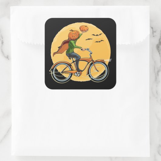 Pompoenbevalling Vierkante Sticker (Tas)