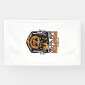 Pompoenbierproeverij Vintage Halloween-evenement T Spandoek (Horizontaal)