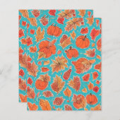 Pompoenblad Bladblad Bladpapier (Voorkant / Achterkant)