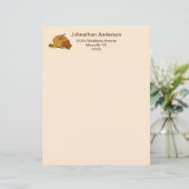 Pompoenblad snoep naam en adresblad (Staand voorkant)