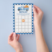 Pompoenblauw truck Baby shower Bingo Flyer (Hand)