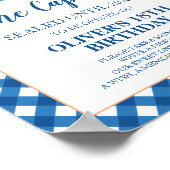 Pompoenblauwe vrachtwagen 1e verjaardag Time Capsu Poster (Hoek)