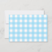 Pompoenblauwe vrachtwagen bedankkaart (Achterkant)