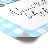 Pompoenblauwe vrachtwagen - noem dat baby-voedsel poster (Hoek)