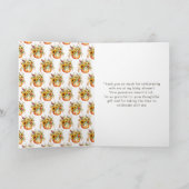 Pompoenbloem boeket Baby shower Bedankkaart (Binnen)