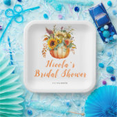 Pompoenbloem boeket Vrijgezellenfeest Papieren Bordje (Feest)