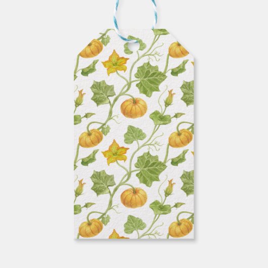 pompoenbloem botanisch cadeaulabel (Achterkant)