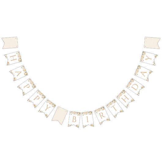 Pompoenbloem Happy Birthday Banner (Alle)