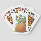 Pompoenbloemen en bijen pokerkaarten (Achterkant)