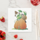 Pompoenbloemen en bijen servet (Insitu)