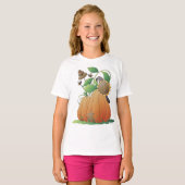 Pompoenbloemen en bijen t-shirt (Voorkant volledig)