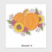 Pompoenbloemen herfst herfst mooi verfd sticker (Vel)