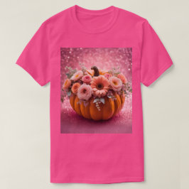 Pompoenbloemen Roze Unisex T-shirt