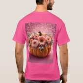 Pompoenbloemen Roze Unisex T-shirt (Achterkant)