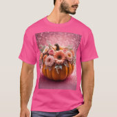 Pompoenbloemen Roze Unisex T-shirt (Voorkant)