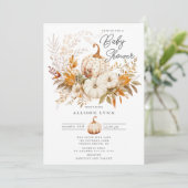 pompoenbloesem-Baby shower Kaart (Staand voorkant)