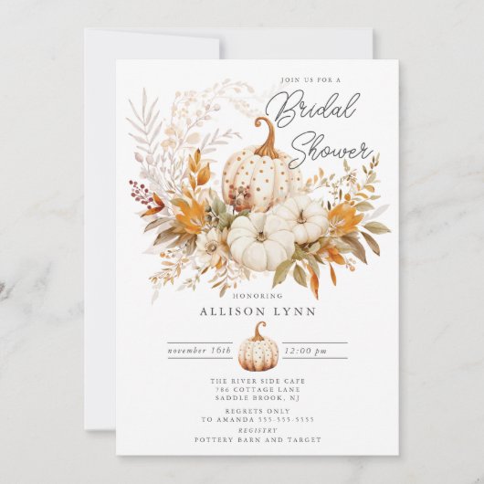 pompoenbloesem-Vrijgezellenfeest Kaart (Voorkant)