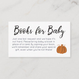 Pompoenboeken voor Baby-afsluitkaart Informatiekaartje